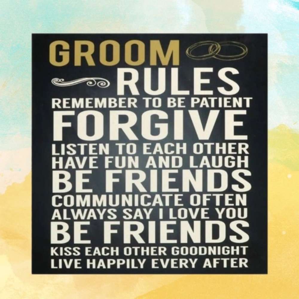 GROOM RULES PLAQUE NWT - Picture 5 of 5